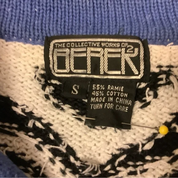 Vintage 90s Berek Colorful Knit cardigan,, jacket,sweater button-down - Picture 4 of 7